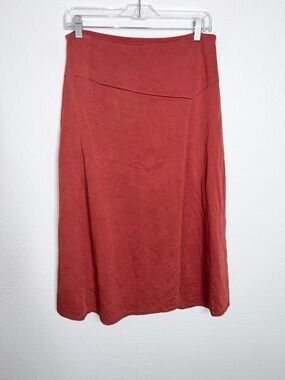 Patagonia Midi Skirt Women’s Small Dress Faux Wrap Burnt Rust Orange Q